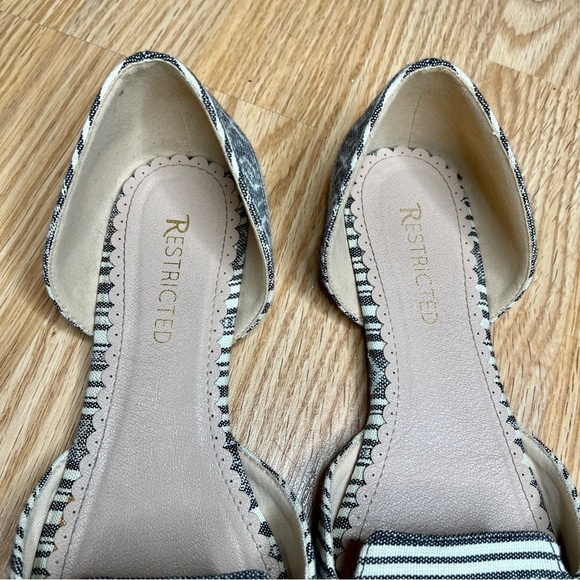 Restricted Buckle Dorsay Aztec Canvas Fabric Bohemian Pointed Toe Flats Size 10 - Picture 5 of 13